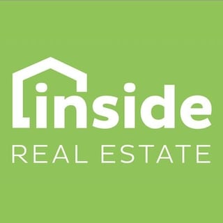 Inside Real Estate logo with house icon on bright green background
